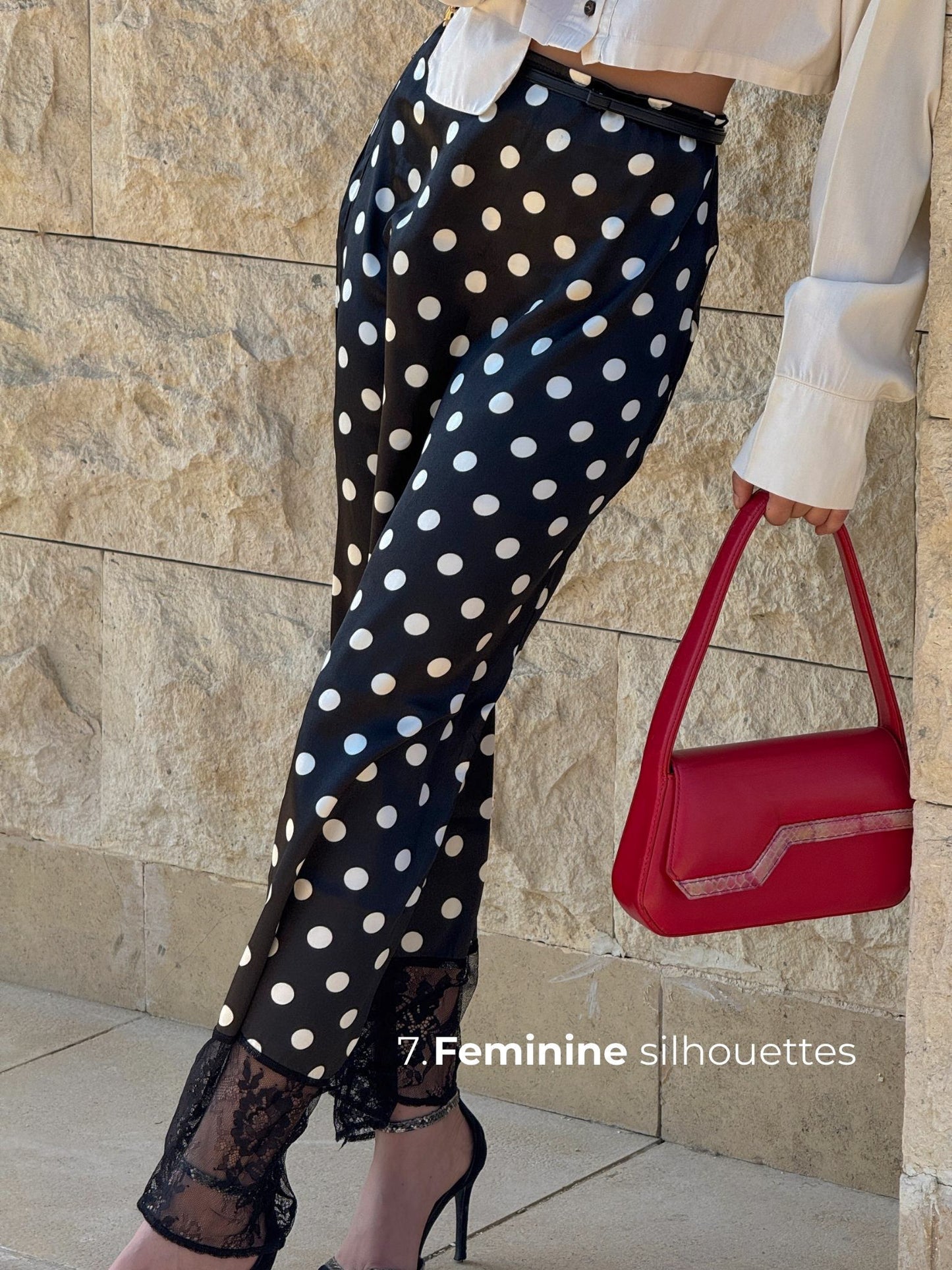Polka maxi skirt