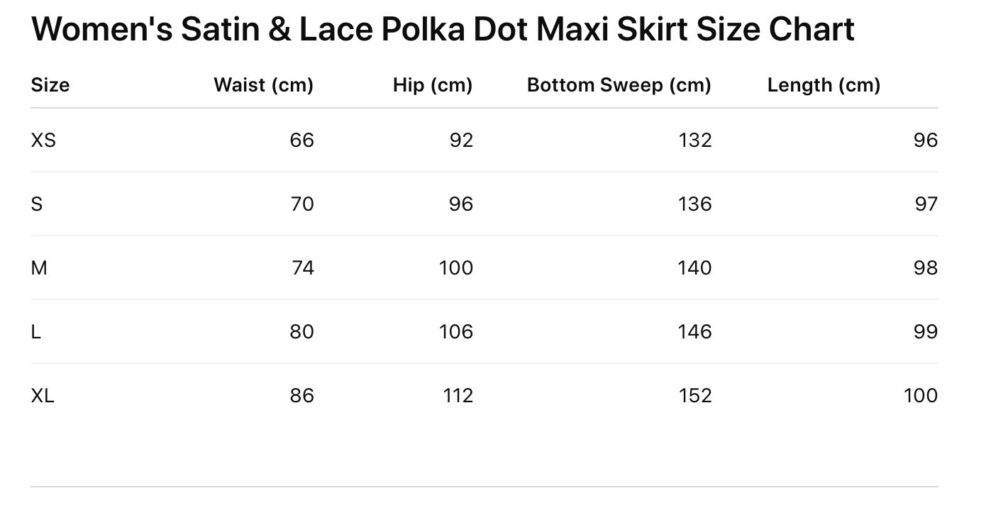 Polka maxi skirt